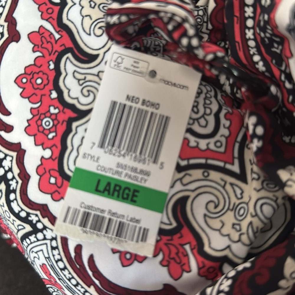 INC International Concepts Red and Black Paisley Dress - Picture 7 of 7